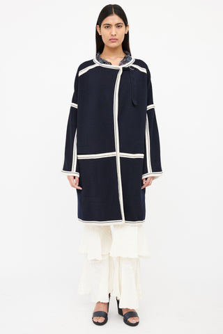 Chloé Wool Panelled Knit Coat