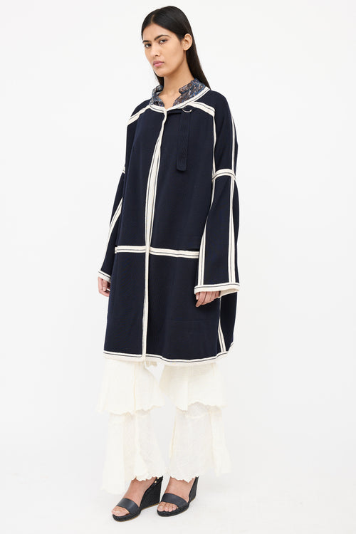 Chloé Wool Panelled Knit Coat
