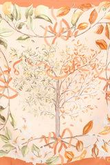 Chloé Orange & Multicolour Silk Floral Scarf