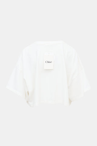 Chloé Oversized Cropped Logo T-Shirt