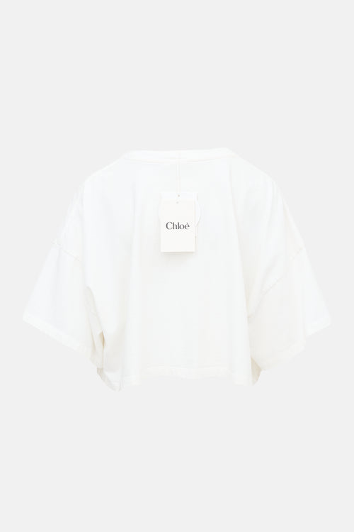Chloé Oversized Cropped Logo T-Shirt