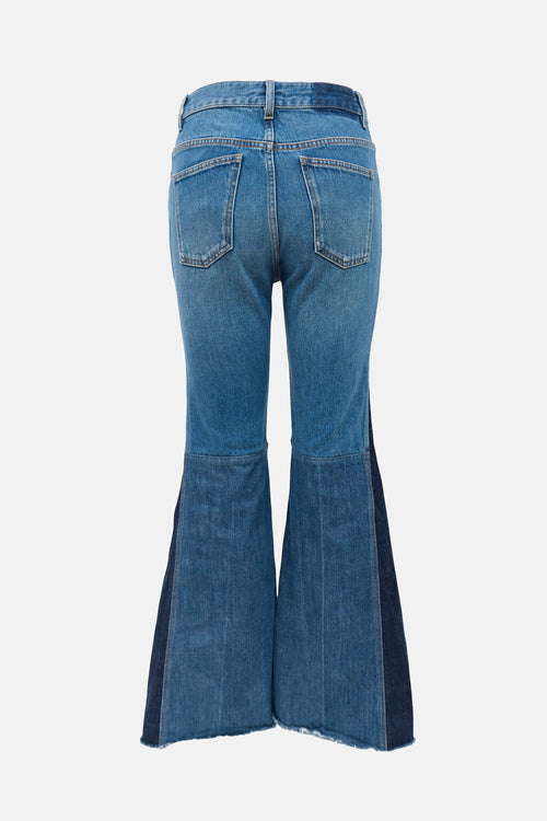 Chloé Patchwork Flared Leg Jeans