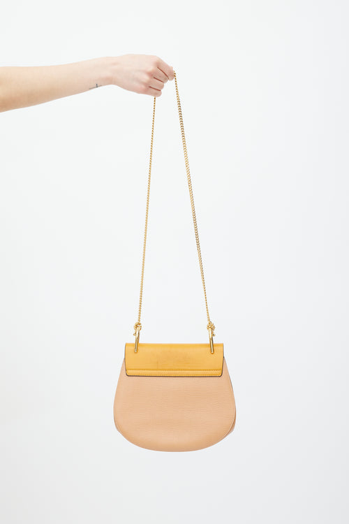 Chloé Pink & Orange Leather Mini Drew Bag