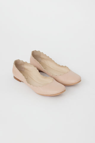 Chloé Beige Leather Lauren Ballet Flat