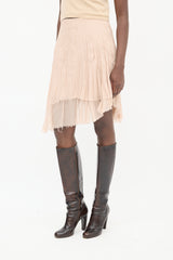 Chloé Pink Silk Crepe Midi Dress