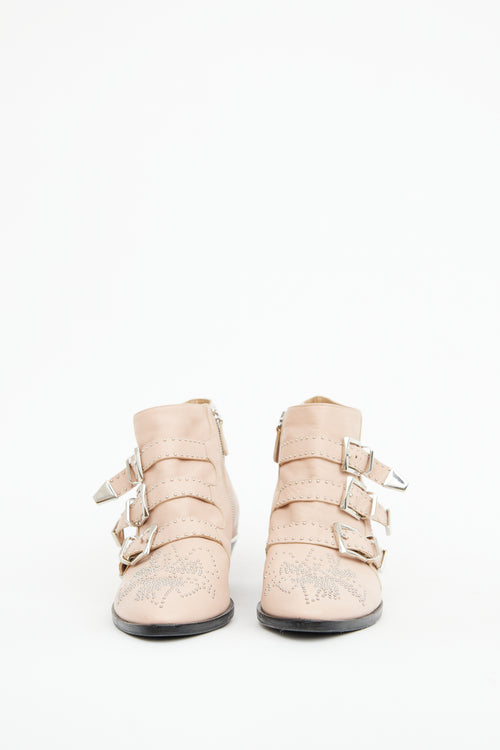 Chloé Pink Susanna Studded Boot