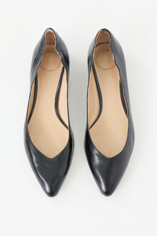 Chloé Leather Scalloped Flat