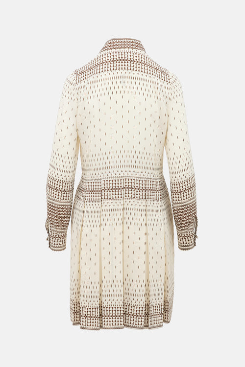 Chloé Printed Pleated Midi Dress