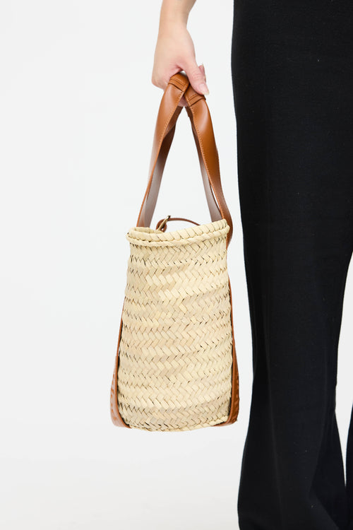 ChloéWoven Raffia Sense Basket Tote Bag