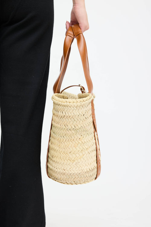 ChloéWoven Raffia Sense Basket Tote Bag