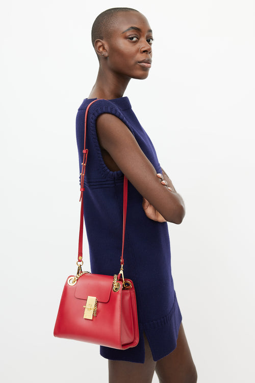 Chloé Red & Gold Annie Shoulder Bag
