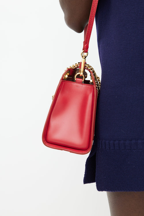 Chloé Red & Gold Annie Shoulder Bag
