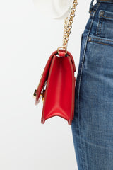 Chloé Red & Gold Leather C Bag