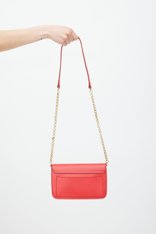 Chloé Red & Gold Leather C Bag