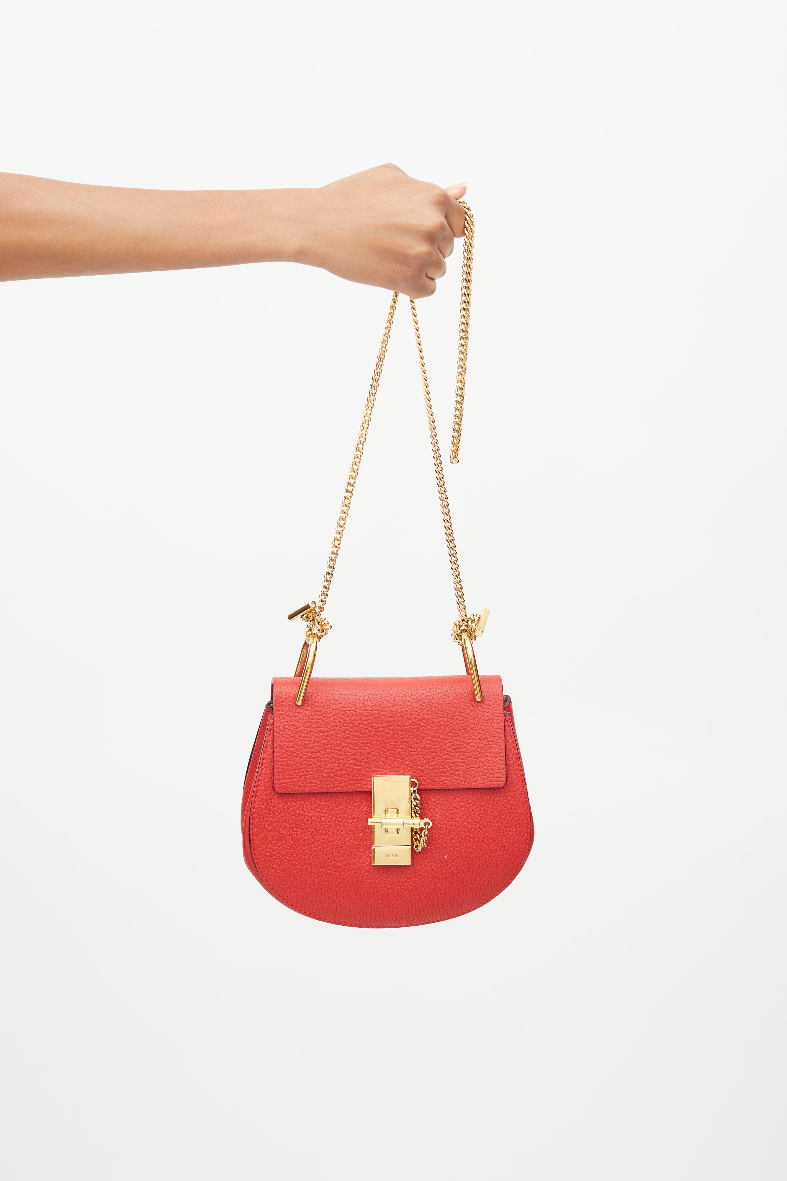Chloé // Red Leather Mini Drew Crossbody Bag – VSP Consignment