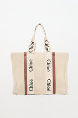 Chloé Shearling Large Woody Tote Bag