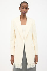 Chloé Spring 2022 Silk Boucle Fringe Jacket