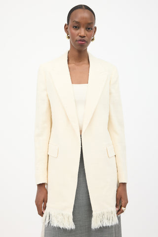 Chloé Spring 2022 Silk Boucle Fringe Jacket
