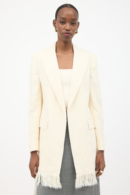 Chloé Spring 2022 Silk Boucle Fringe Jacket