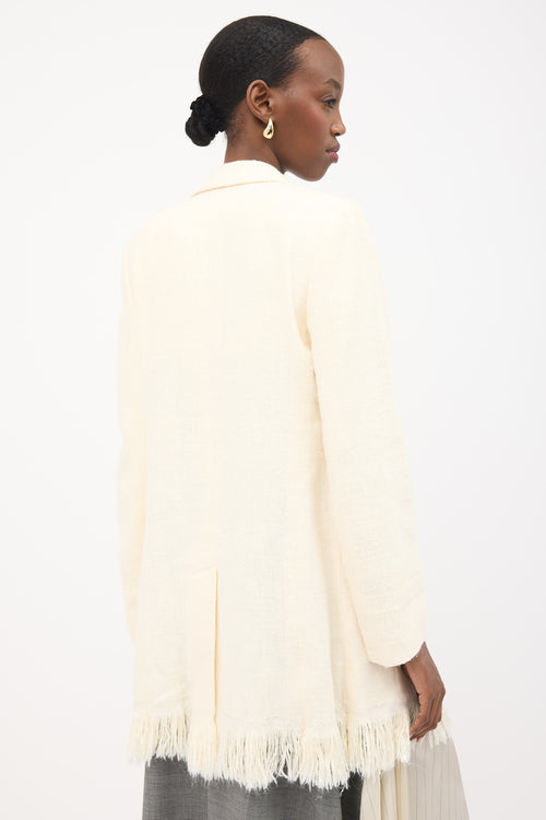 Chloé Spring 2022 Silk Boucle Fringe Jacket