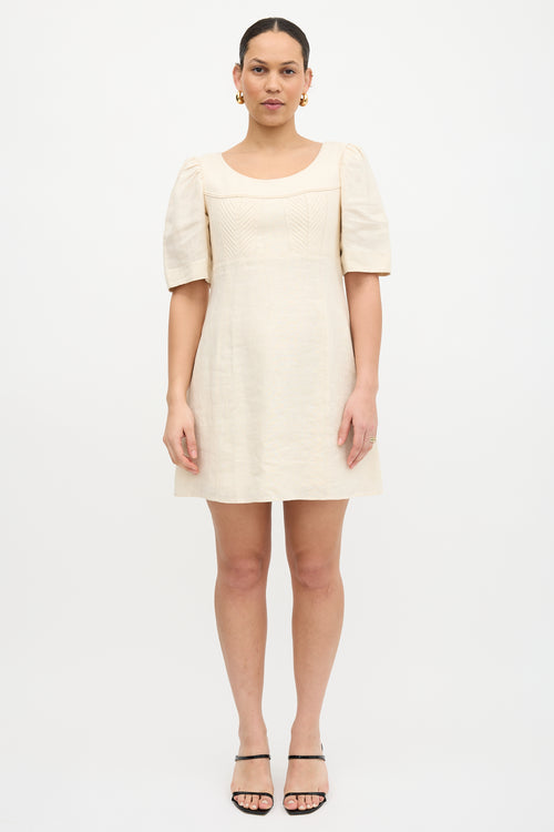 Chloé Spring 2025 Linen Babydoll Dress