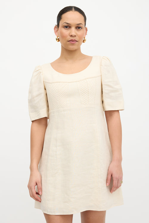 Chloé Spring 2025 Linen Babydoll Dress