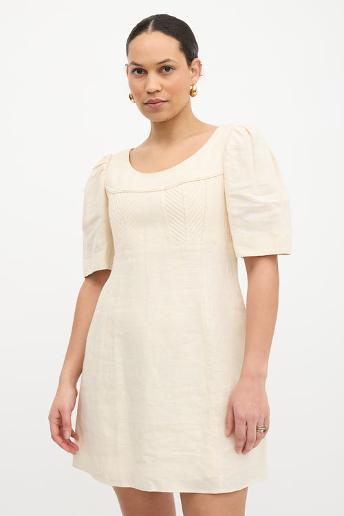 Chloé Spring 2025 Linen Babydoll Dress