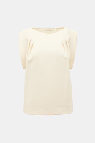 Chloé Stitched Pleated Boxy Top