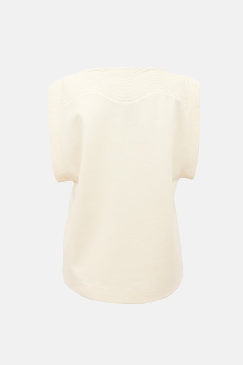 Chloé Stitched Pleated Boxy Top