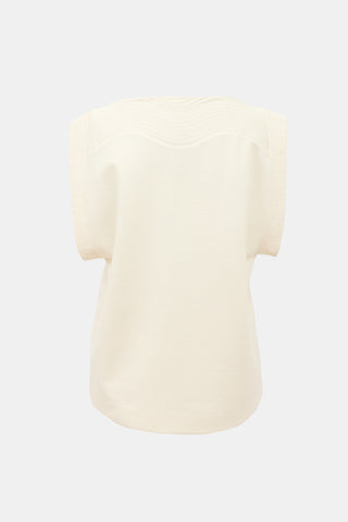 Chloé Stitched Pleated Boxy Top