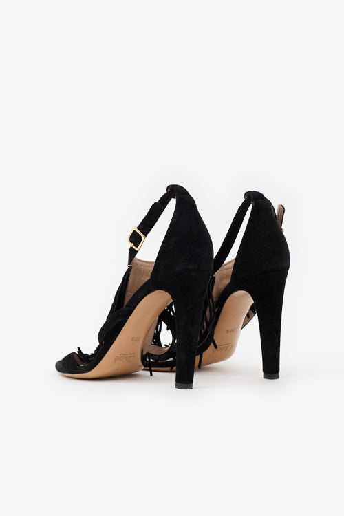 Chloé Suede Fringe Sandal