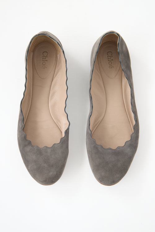 Chloé Suede Lauren Flat