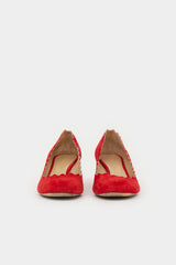 Chloé Suede Scalloped  Pump