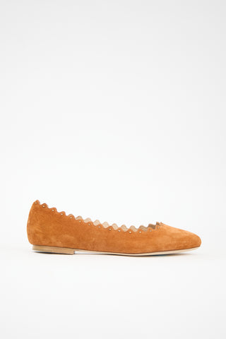 Chloé Suede Lauren Studded Flat