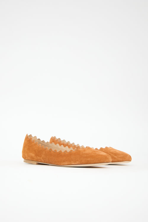 Chloé Suede Lauren Studded Flat