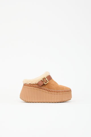 Chloé Suede Nama Wedge Mule
