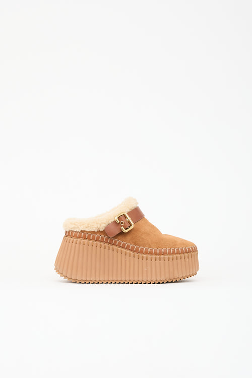 Chloé Suede Nama Wedge Mule