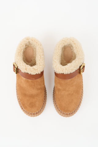 Chloé Suede Nama Wedge Mule