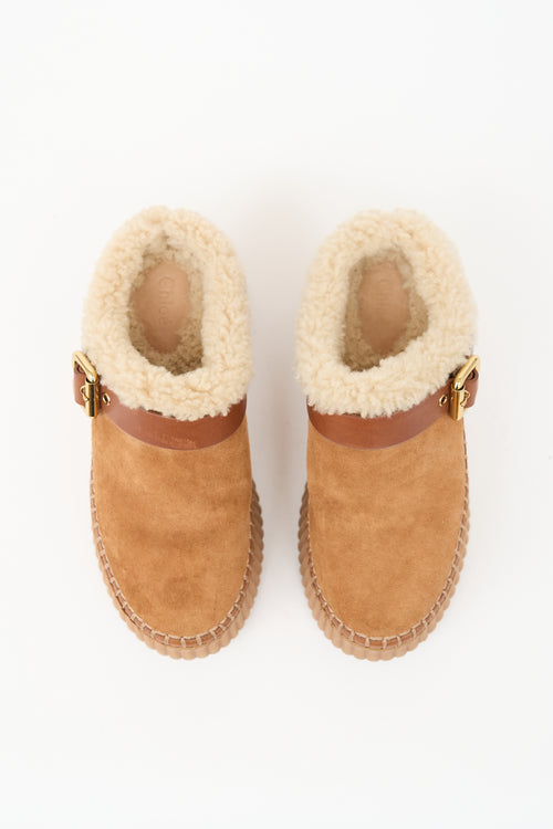Chloé Suede Nama Wedge Mule