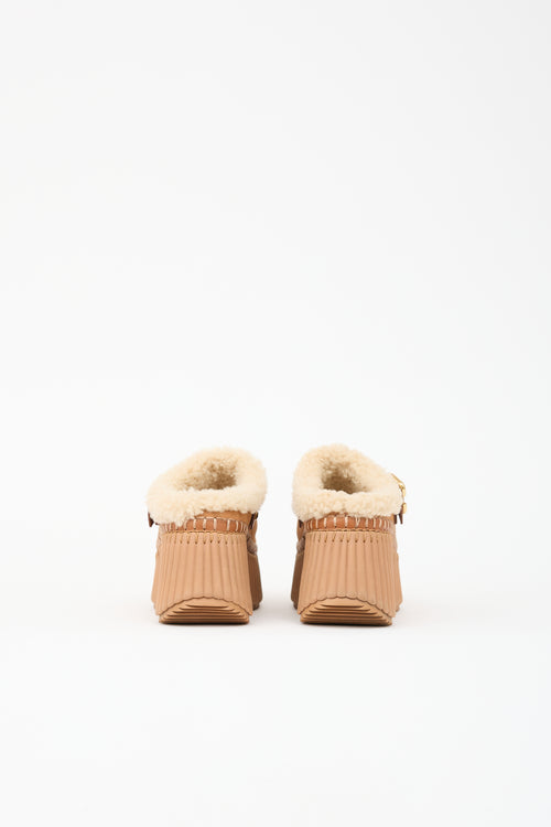Chloé Suede Nama Wedge Mule