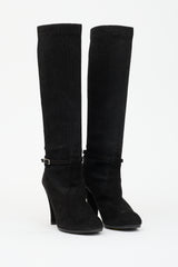 Chloé Suede Ribbed Boot