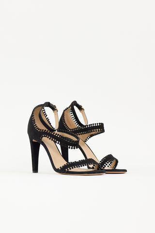 Chloé Suede Scalloped Sandal