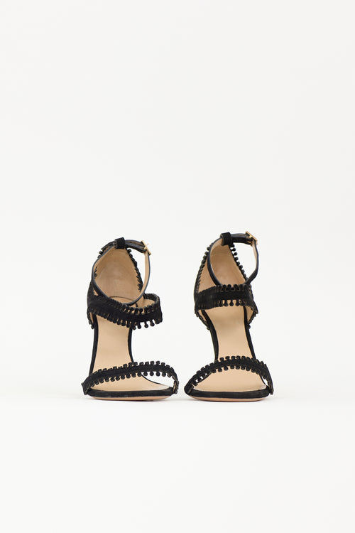Chloé Suede Scalloped Sandal