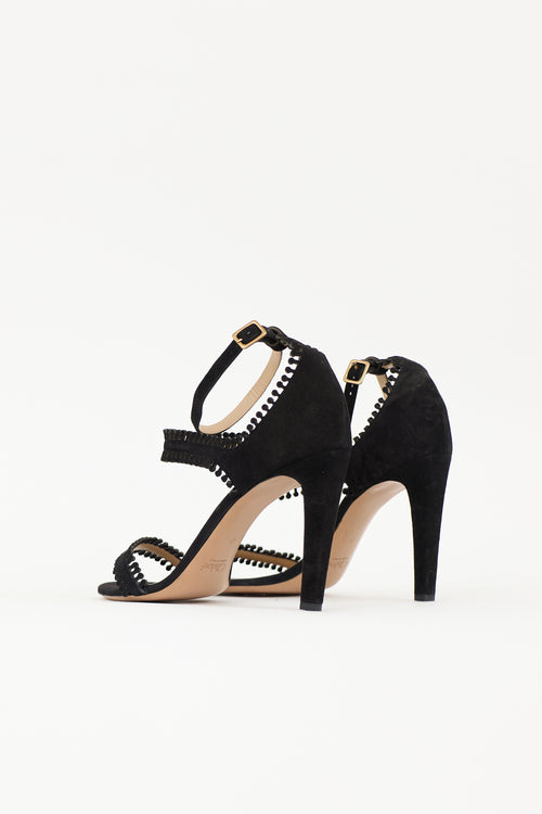 Chloé Suede Scalloped Sandal