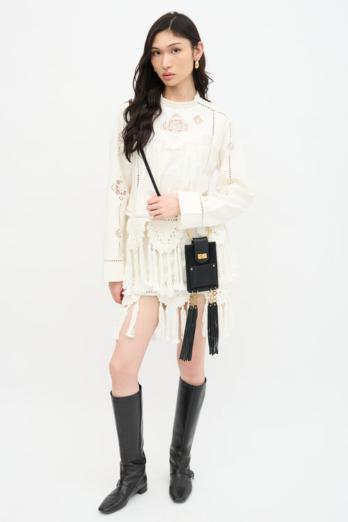 Chloé Suede & Leather Mini Jane Bracelet Bag