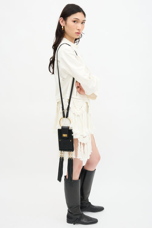 Chloé Suede & Leather Mini Jane Bracelet Bag