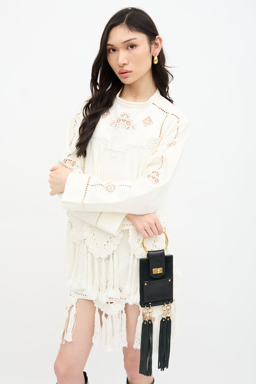 Chloé Suede & Leather Mini Jane Bracelet Bag