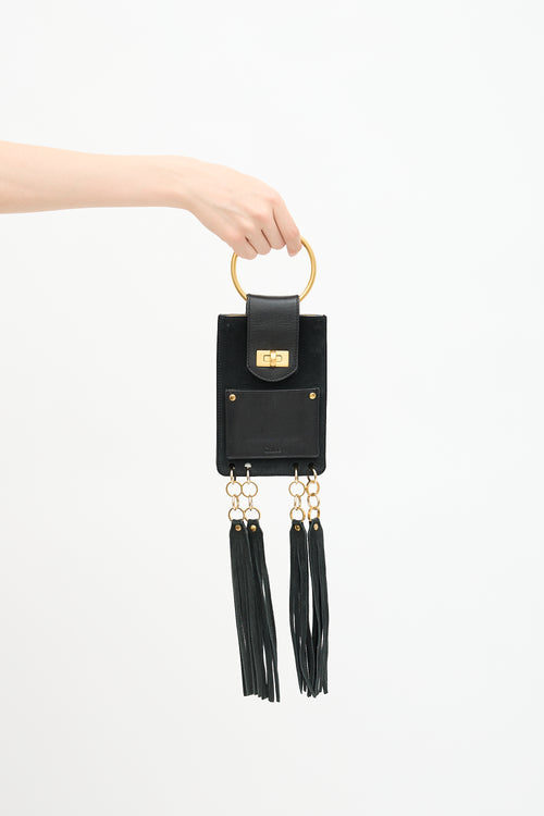 Chloé Suede & Leather Mini Jane Bracelet Bag