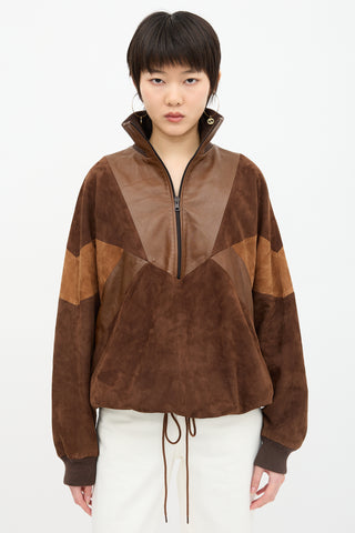 Chloé Suede & Leather Patchwork Jacket