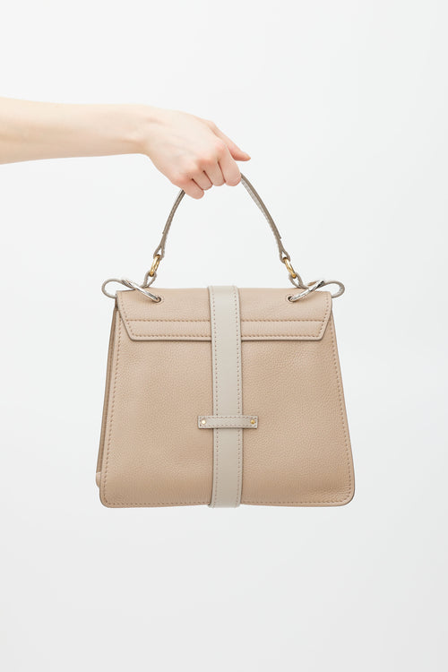 Chloé Grey & Gold Aby Padlock Leather Bag